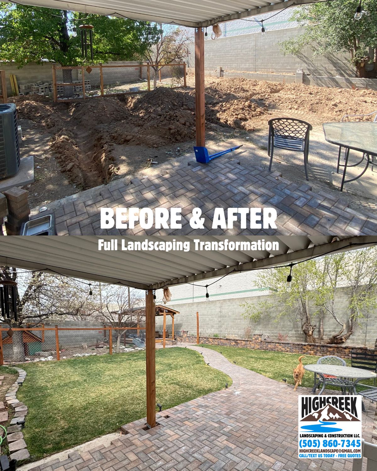 Before and after: full landscaping transformation