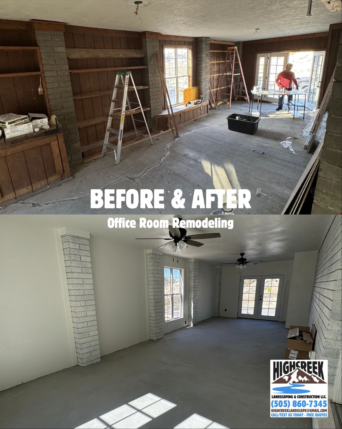 Before and after: office room remodeling